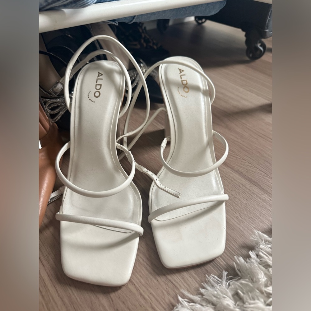 ALDO Cream Strappy Heels